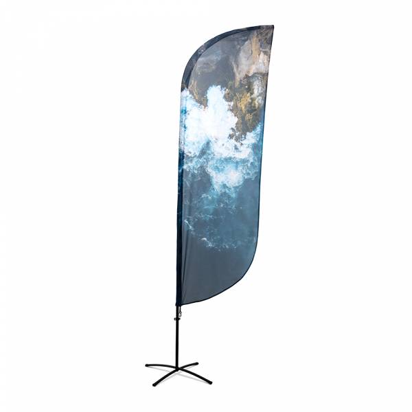 Reklamní vlajka tvaru pádlo 86 x 337 cm jednostranný tisk