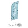 Beach Flag Alu Wind Set 310 With Water Tank Design Fresh Fish - 1