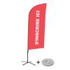 Beach Flag Alu Wind Set 310 With Water Tank Design Sign In Here - 10