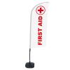 Beach Flag Alu Wind Set 310 With Water Tank Design First Aid - 0