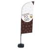 Beach Flag Alu Wind Set 310 With Water Tank Design Coffee To Go - 5