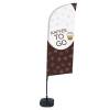 Beach Flag Alu Wind Set 310 With Water Tank Design Coffee To Go - 6