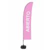 Beach Flag Budget Wind Complete Set Open Pink French ECO - 4