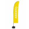 Beach Flag Budget Wind Complete Set Open Yellow Spanish ECO - 0