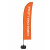 Beach Flag Budget Wind Complete Set Take Away Orange Spanish ECO - 4