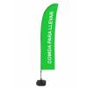 Beach Flag Budget Wind Complete Set Take Away Green French ECO - 5