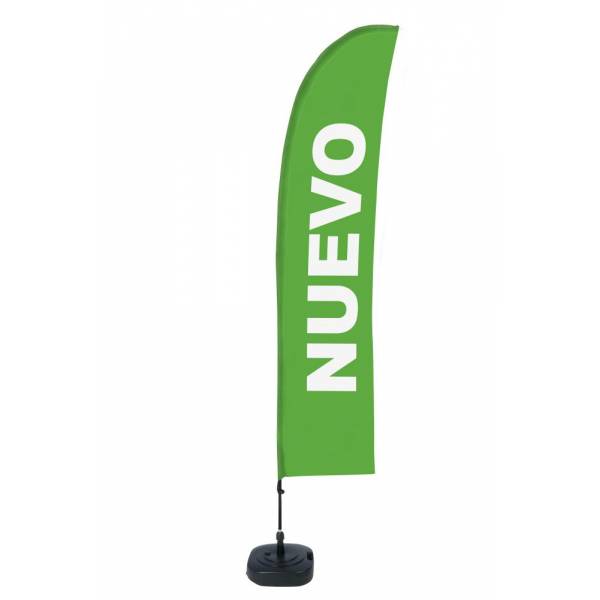 Kompletní sada reklamní vlajky L ve tvaru křídla New Green Spanish