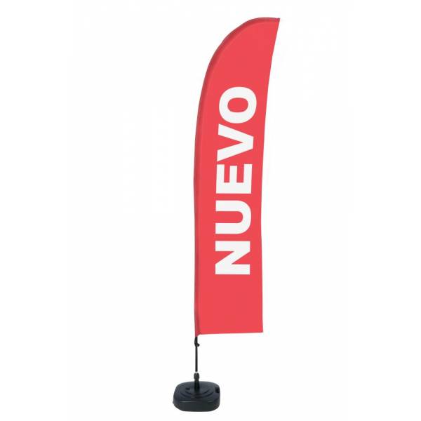 Kompletní sada reklamní vlajky L ve tvaru křídla New Red Spanish ECO