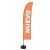 Beach Flag Budget Wind Complete Set New Orange French - 11