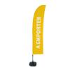 Beach Flag Budget Wind Complete Set Take Away Orange Spanish ECO - 11