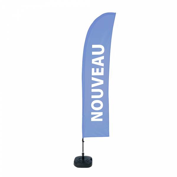 Kompletní sada reklamní vlajky L ve tvaru křídla New Blue French
