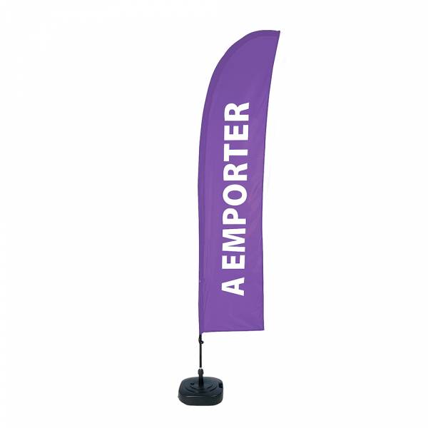 Kompletní sada reklamní vlajky L ve tvaru křídla Take Away Purple French
