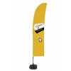 Beach Flag Budget Set Wind velký Click & Collect Yellow French  ECO - 1