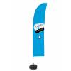 Beach Flag Budget Set Wind velký Click & Collect Yellow French  ECO - 0