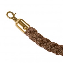 Bronzový provaz na barierový sloupek, zlaté koncovky