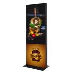 Digitální totem 55", s monitorem a tištěnými textilními rámy