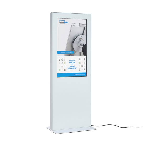 Digitální totem standard 55" jednostr. RAL9003 bílý, s monitorem