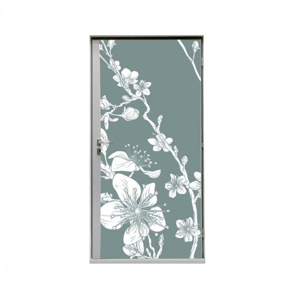 Textilní tištěná dekorace dveří Door Wrap 80 Japanese Cherry Blossom