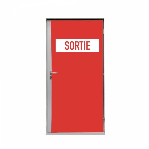 Door Wrap 80 cm Výstup Červené francouzština