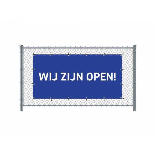 Standardní banner na plot 300 x 140 cm otevřeno holandský modré