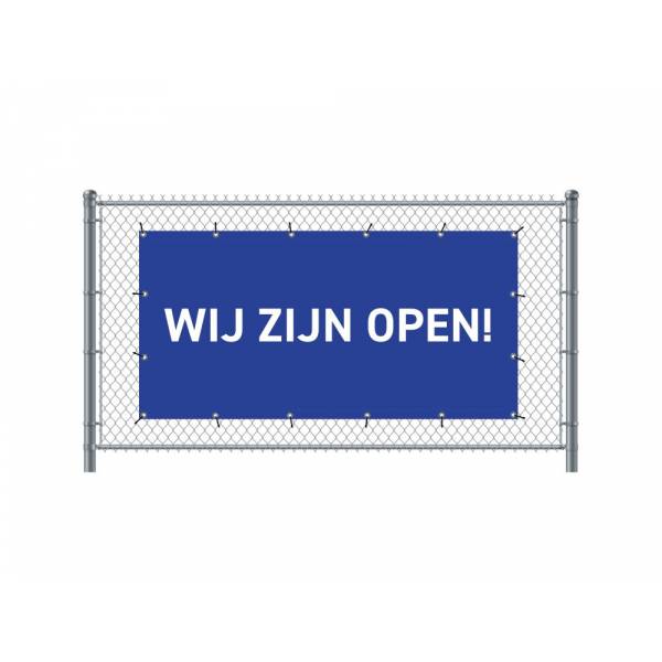 Standardní banner na plot 200 x 100 cm otevřeno holandsky modré
