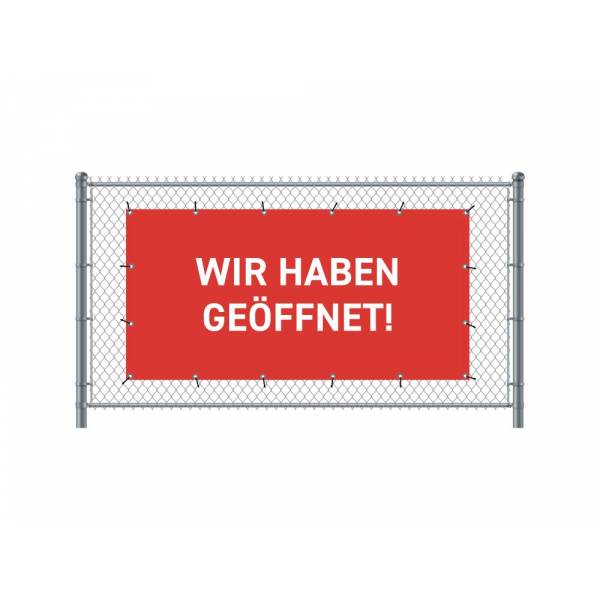 Standardní banner na plot 200 x 100 cm otevřeno Němec Červené