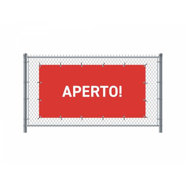 Standardní banner na plot 200 x 100 cm otevřeno italsky červené