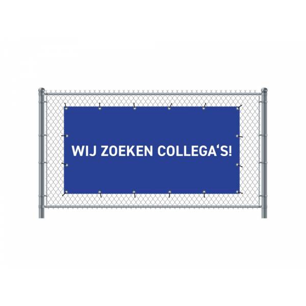 Standardní banner na plot 200 x 100 cm Přijímáme nové zaměstnance holandský modré
