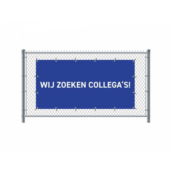 Standardní banner na plot 200 x 100 cm Přijímáme nové zaměstnance holandsky modré
