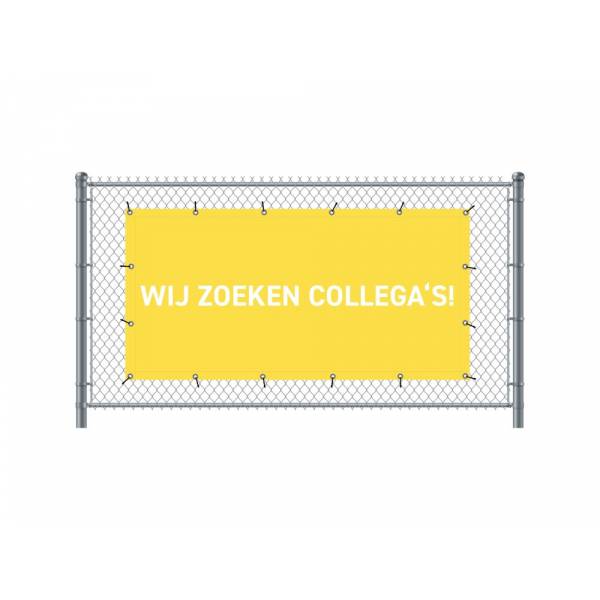 Standardní banner na plot 300 x 140 cm Přijímáme nové zaměstnance holandský žlutá