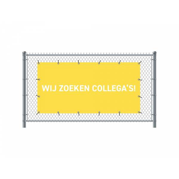 Standardní banner na plot 200 x 100 cm Přijímáme nové zaměstnance holandsky žlutá