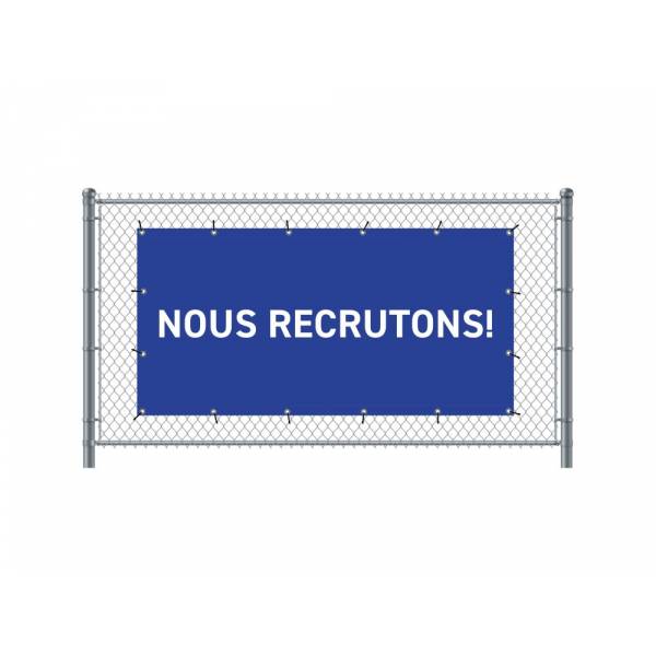 Standardní banner na plot 200 x 100 cm Přijímáme nové zaměstnance francouzky modré