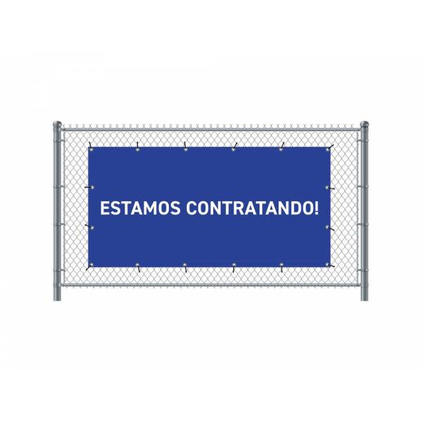 Standardní banner na plot 200 x 100 cm Přijímáme nové zaměstnance španělsky modré