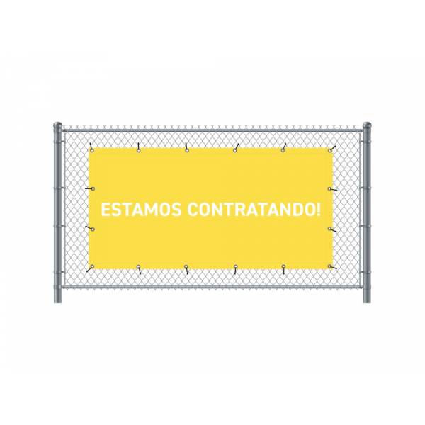 Standardní banner na plot 200 x 100 cm Přijímáme nové zaměstnance španělština žlutá