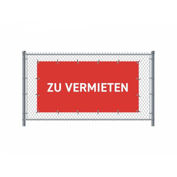 Standardní banner na plot 200 x 100 cm K pronájmu německy červené