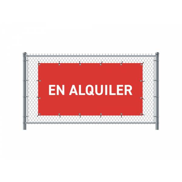 Standardní banner na plot 200 x 100 cm K pronájmu španělsky červené