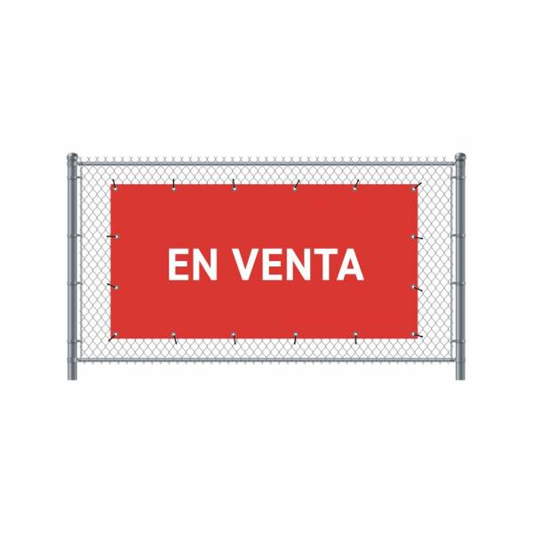 Standardní banner na plot 200 x 100 cm Na prodej španělsky červené