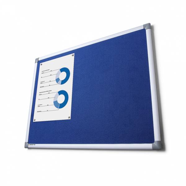 Textilní tabule SCRITTO, modrá, 900x1800mm