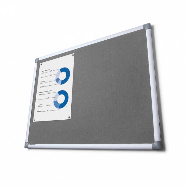 Textilní tabule SCRITTO® nástěnka, šedivá, 900x1200mm