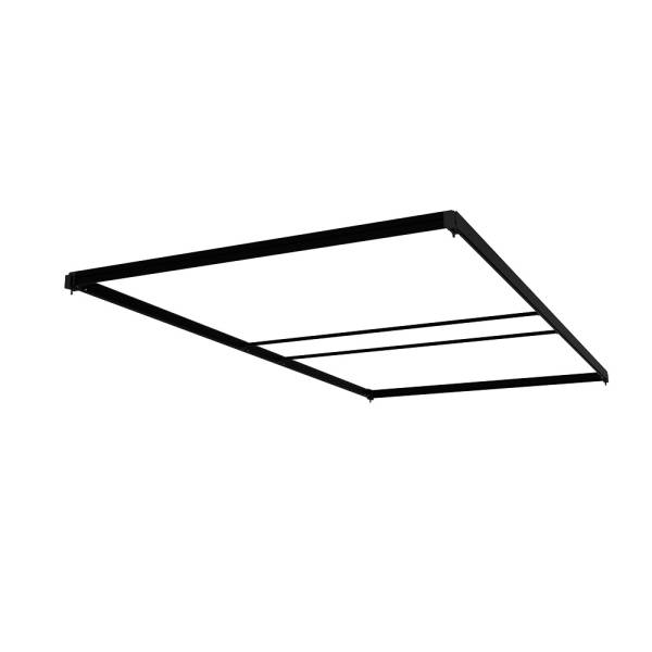 Střecha FlexFrame 120 x 230 cm Černý (vč. prodlužovací sady 30 cm)