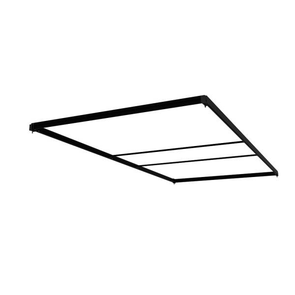 Střecha FlexFrame 120 x 250 cm Černý (vč. prodlužovací sady 50 cm)