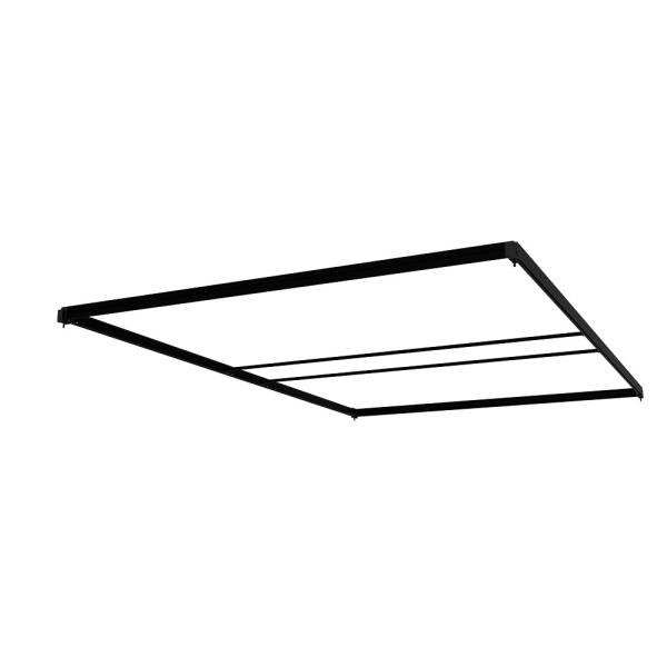 Střecha FlexFrame 150 x 230 cm Černý (vč. prodlužovací sady 30 cm)