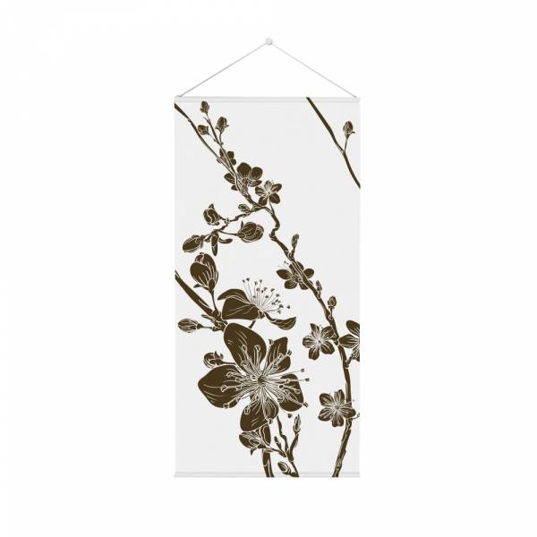 Závěsný jednostranný tištěný baner Abstract Japanese Blossom
