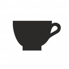 Vložka do menu stojánku černá popisovatelná, Kavárna, 100mm