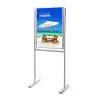 Informační stojan Infoboard s klaprámem 700x1000mm, ostrý roh, profil 25mm, oboustranný - 1