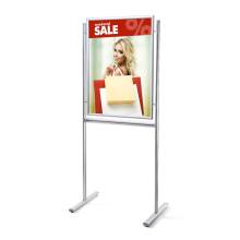 Informační stojan infoboard s klaprámem 700x1000mm, ostrý roh, profil 25mm