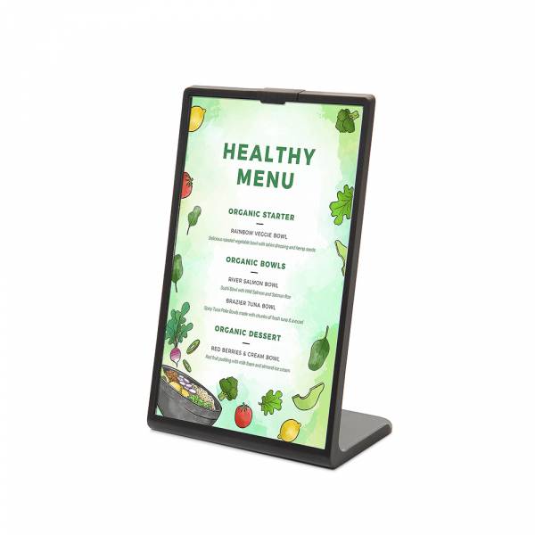 Menu stojánek SCRITTO® typu L - formát A6, černý