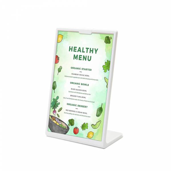 Menu stojánek SCRITTO® typu L - formát A6, bílý