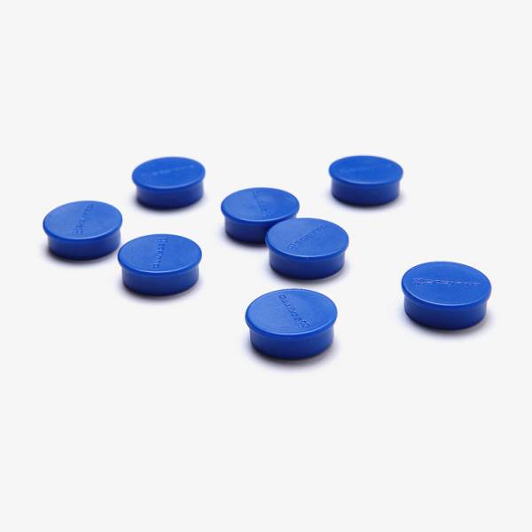 Set magnetů průměr 20 mm, 8 ks, modré