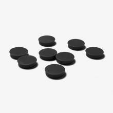 Set magnetů průměr 35 mm, 8 ks, černé